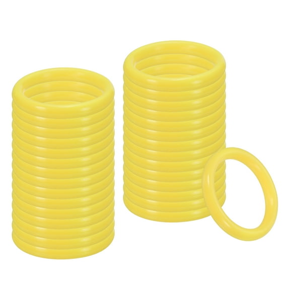 Uxcell Plastic Ring-Toss Rings for Bottles Carnival Rings Plastic Hoops for Speed and Agility Practice Outdoor Party Favor 2 Inch Yellow