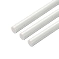thumbnail image 1 of Uxcell Plastic Round Rod3/8" Dia 20" Length White FRP Fiberglass Round Rod Engineering Plastic Bar 3Pcs, 1 of 5