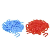 Uxcell Plastic Shims, Horseshoe U Shims Spacers for Red 1/16", Blue 1/8" Construction Tile Leveling, 400pcs