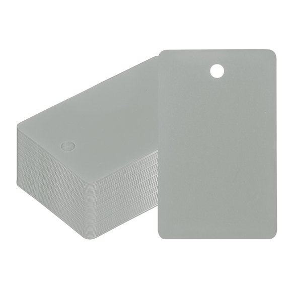 Uxcell Plastic Shipping Tags with Wire, Waterproof Blank Labels for Luggage Identification Gray 2-1/16" x 1-5/16"