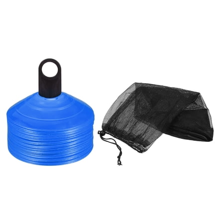 Uxcell Plastic Soccer Disc Cones Field Markers for Agility Sport Training Blue 50 Pack