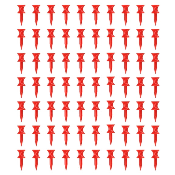 Uxcell Plastic Step Down Golf Tees, 1.2 Inch Unbreakable Plastic Golf Tees Bulk, 70 Pack & Red - Fitting For(Practice/Outdoor/Golf Course/Competition/Leisure)
