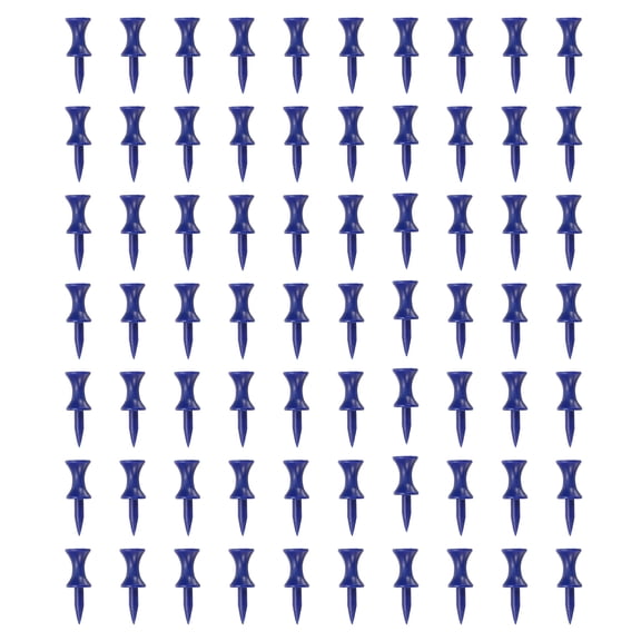Uxcell Plastic Step Down Golf Tees, 1.5 Inch Unbreakable Plastic Golf Tees Bulk, 70 Pack & Blue - Fitting For(Practice/Outdoor/Golf Course/Competition/Leisure)