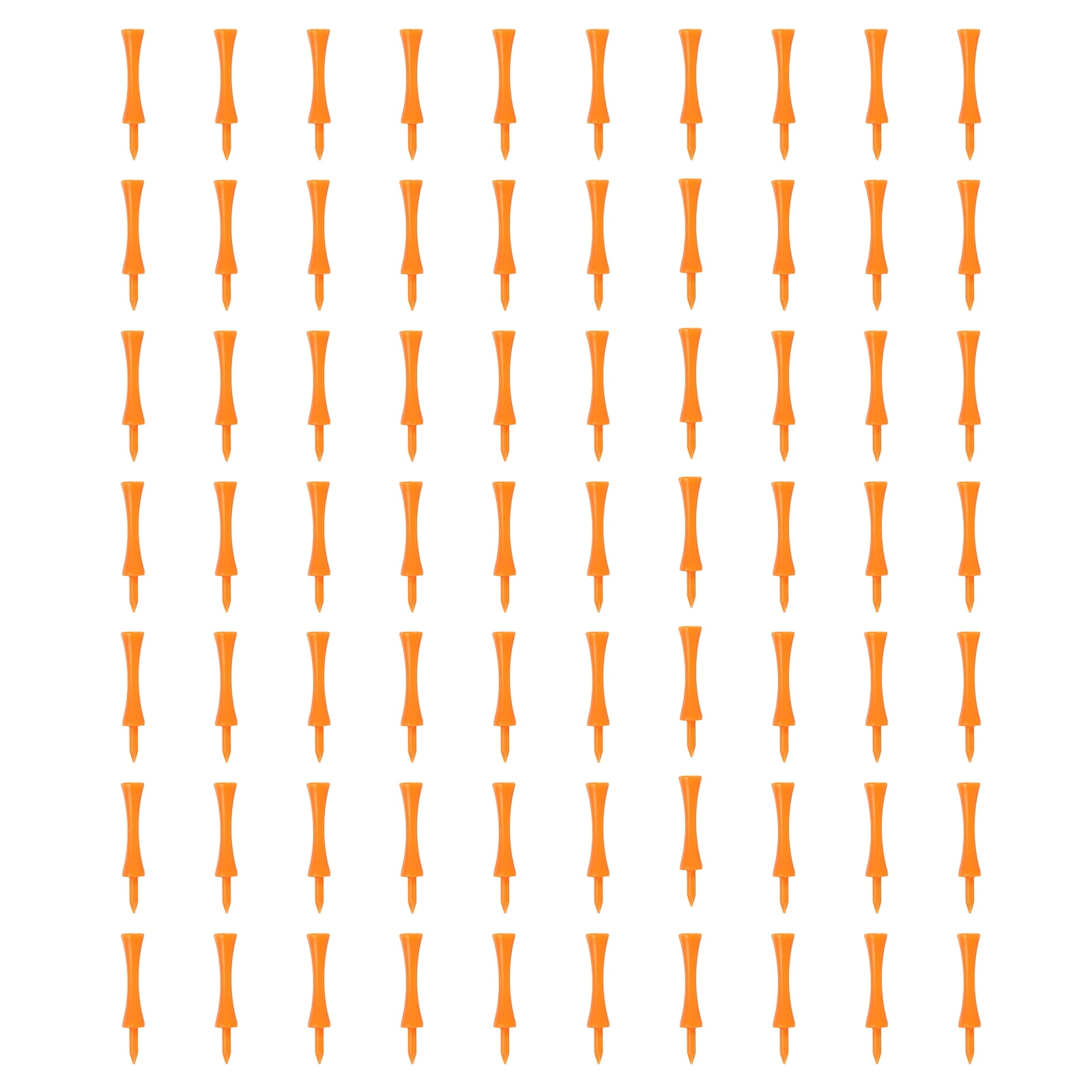 Uxcell Plastic Step Down Golf Tees, 2.8 Inch Unbreakable Plastic Golf Tees Bulk, 140 Pack & Orange - Fitting For(Practice/Outdoor/Golf Course/Competition/Leisure)
