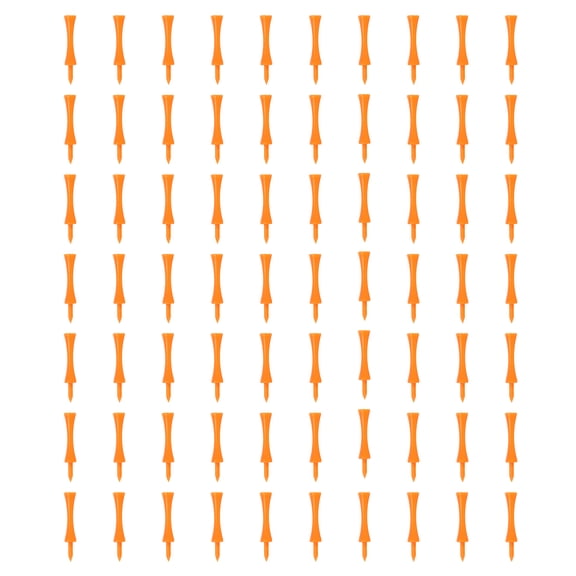 Uxcell Plastic Step Down Golf Tees, 2.8 Inch Unbreakable Plastic Golf Tees Bulk, 140 Pack & Orange - Fitting For(Practice/Outdoor/Golf Course/Competition/Leisure)