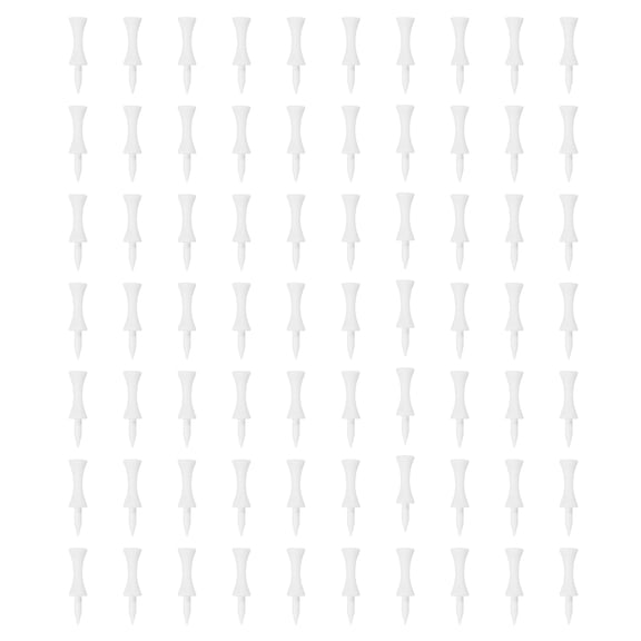 Uxcell Plastic Step Down Golf Tees, 2 Inch Unbreakable Plastic Golf Tees Bulk, 140 Pack & White - Fitting For(Practice/Outdoor/Golf Course/Competition/Leisure)
