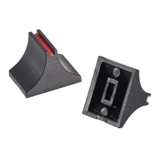 Uxcell Plastic Straight Slide Potentiometer Flat Push Knob Insert Shaft 4x1.6mm Red Black 5pcs