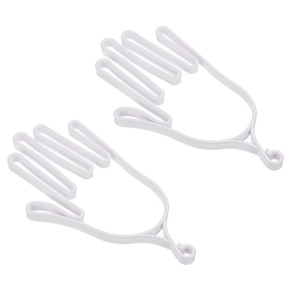 Uxcell Plastic Support Rack Hanger Holder Dryer Keeper Golf Gloves Stretcher White 2 Pcs