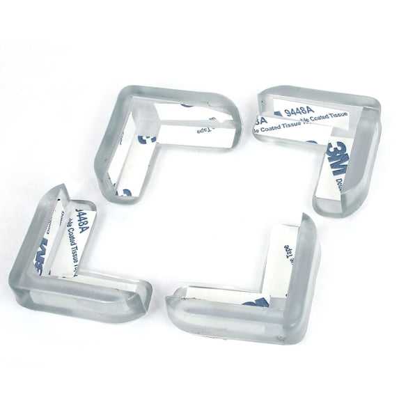 Uxcell Plastic Table Desk Corner Edge Protectors Soft Safety Protection Guard 4 Pcs