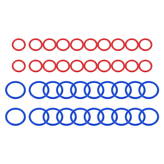 Uxcell Plastic Toss Ring 2 Sizes, 40 Pack Sports Rings Toss Game for Carnival Outdoor Games, Red/Blue