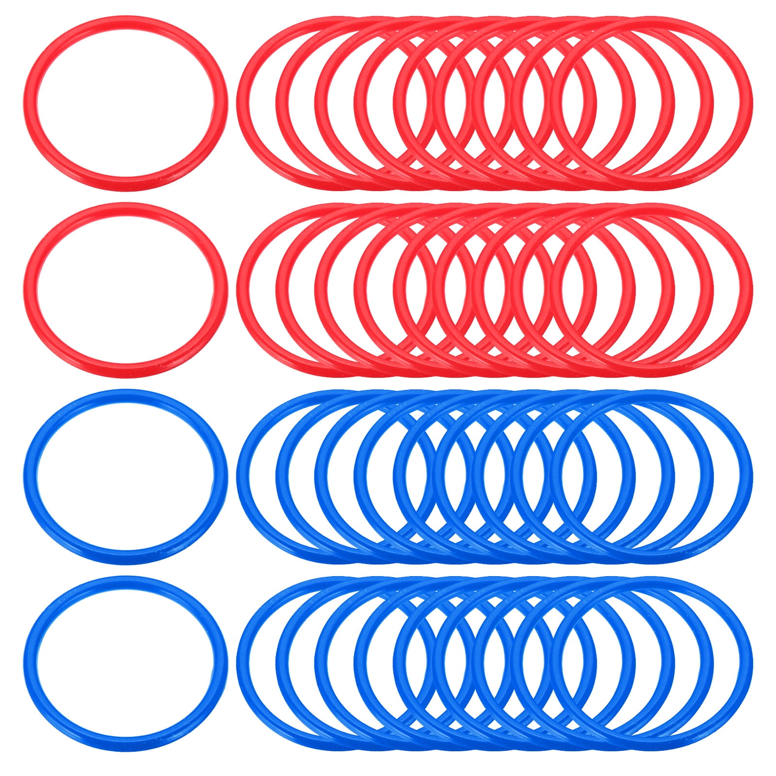 Uxcell Plastic Toss Ring 3.15 Inch, 60 Pack Sports Rings Toss Game for Carnival Outdoor Games, Red/Blue