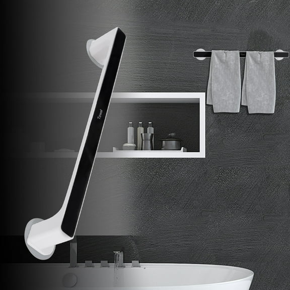 Uxcell Plastic Towel Rack Self Adhesive Single Towel Bar Hand Towel Holder 18"