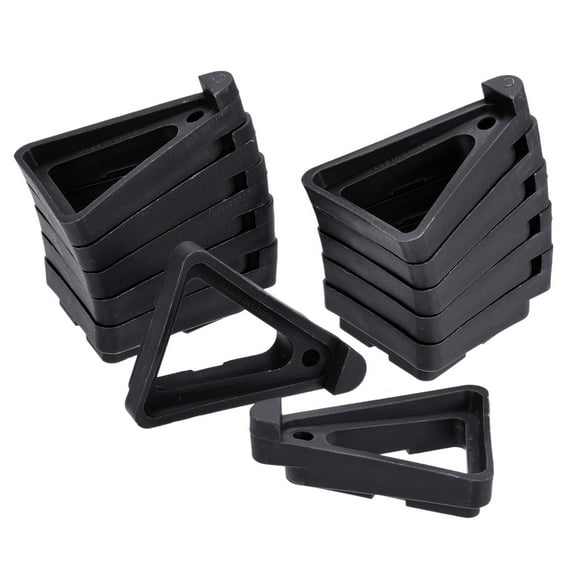 Uxcell Plastic Triangle Plant Pot Feet Flower Planter Bottom Stand Rack Riser Black
