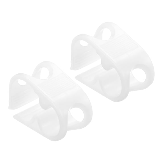 Uxcell Plastic Tube Tubing Clamps, 2Pcs 1/4" - 1/2" Tube OD Adjustable Precise Flow Control Hose Clamp White