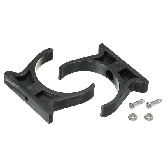 Uxcell Plastic Water Tank Mounting Bracket Holder, C Shape Support Clamp Black Dia 50mm Pack of 2