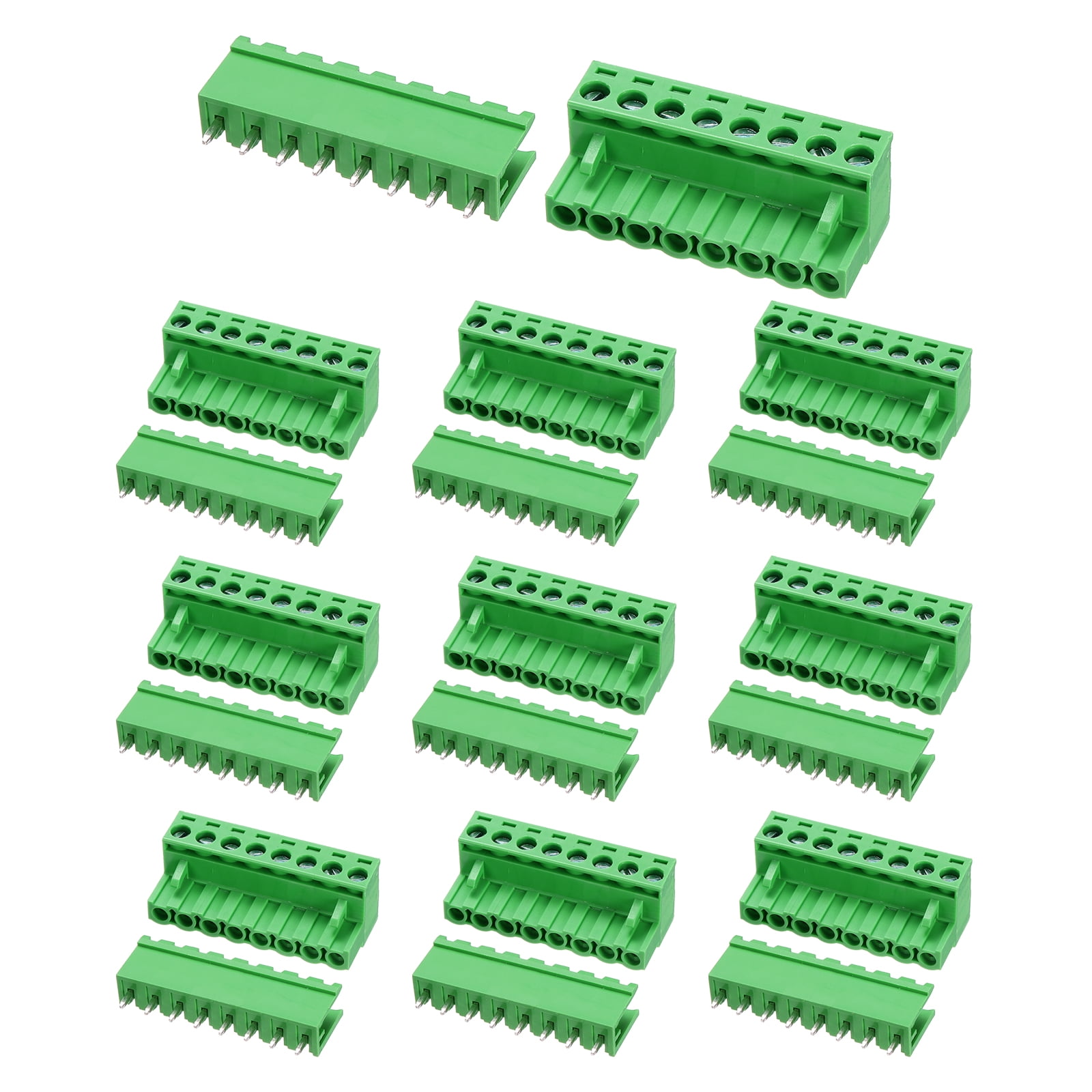 Uxcell Pluggable PCB Terminal Block Connectors, 10 Set 8 Pin 5.08mm/0.2 ...