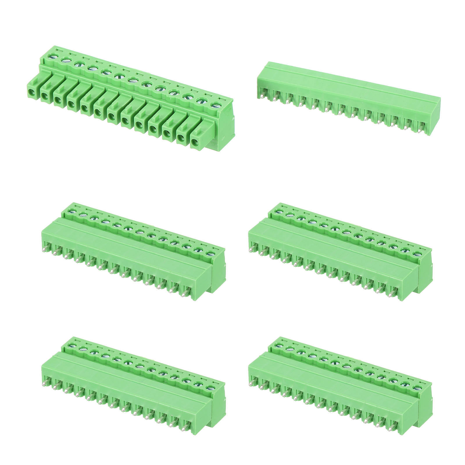 Uxcell Pluggable PCB Terminal Block Connectors, 5 Set 13 Pin 3.81mm/0. ...