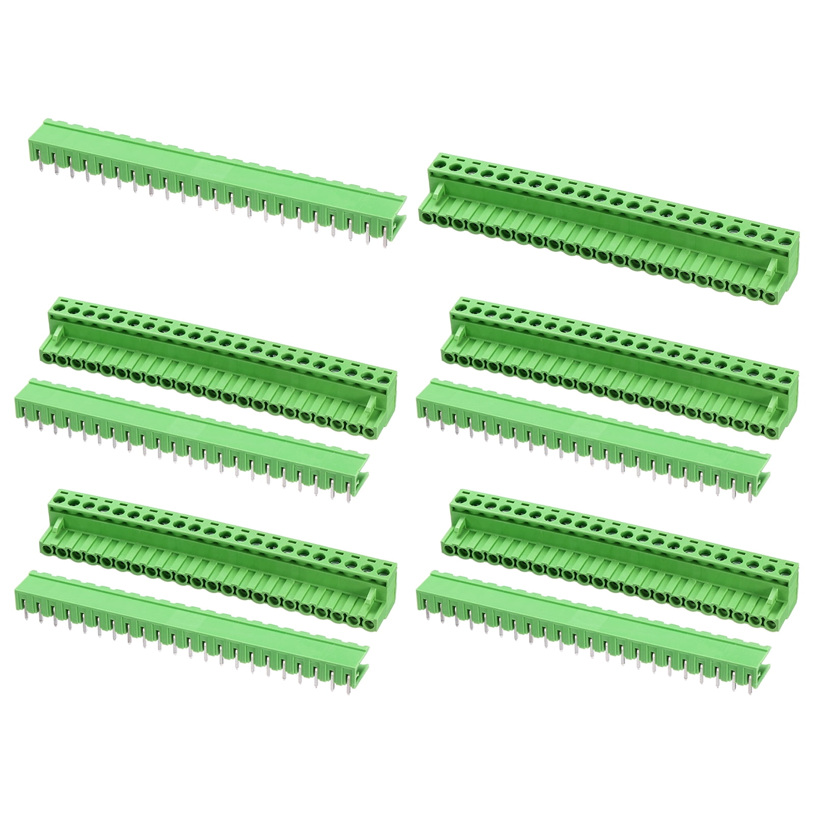 Uxcell Pluggable PCB Terminal Block Connectors, 5 Set 22 Pin 5.08mm/0.2 ...