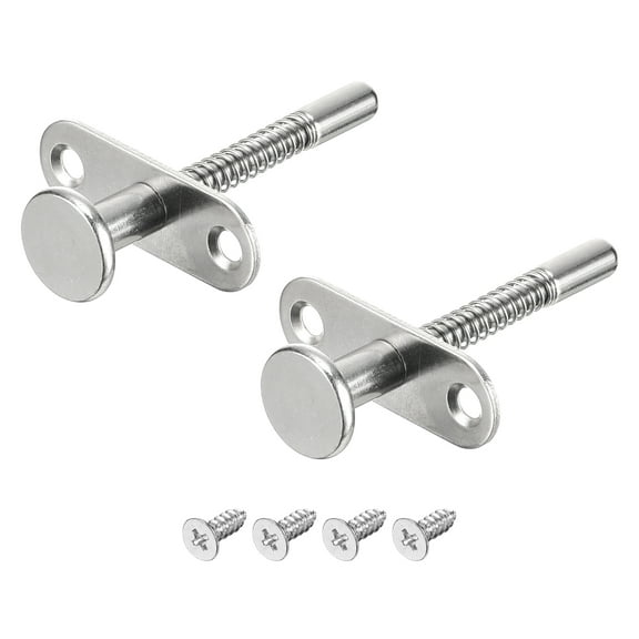 Uxcell Plunger Latches, 6.5x70mm/0.26x2.76inch Steel Spring-Loaded Bolt Plunger Latch, 2Pack