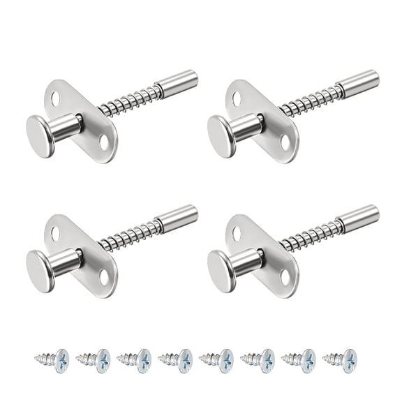 Uxcell Plunger Latches Spring-loaded 0.28" Head 0.24" Spring 2.76" Total Length Stainless Steel 4pcs