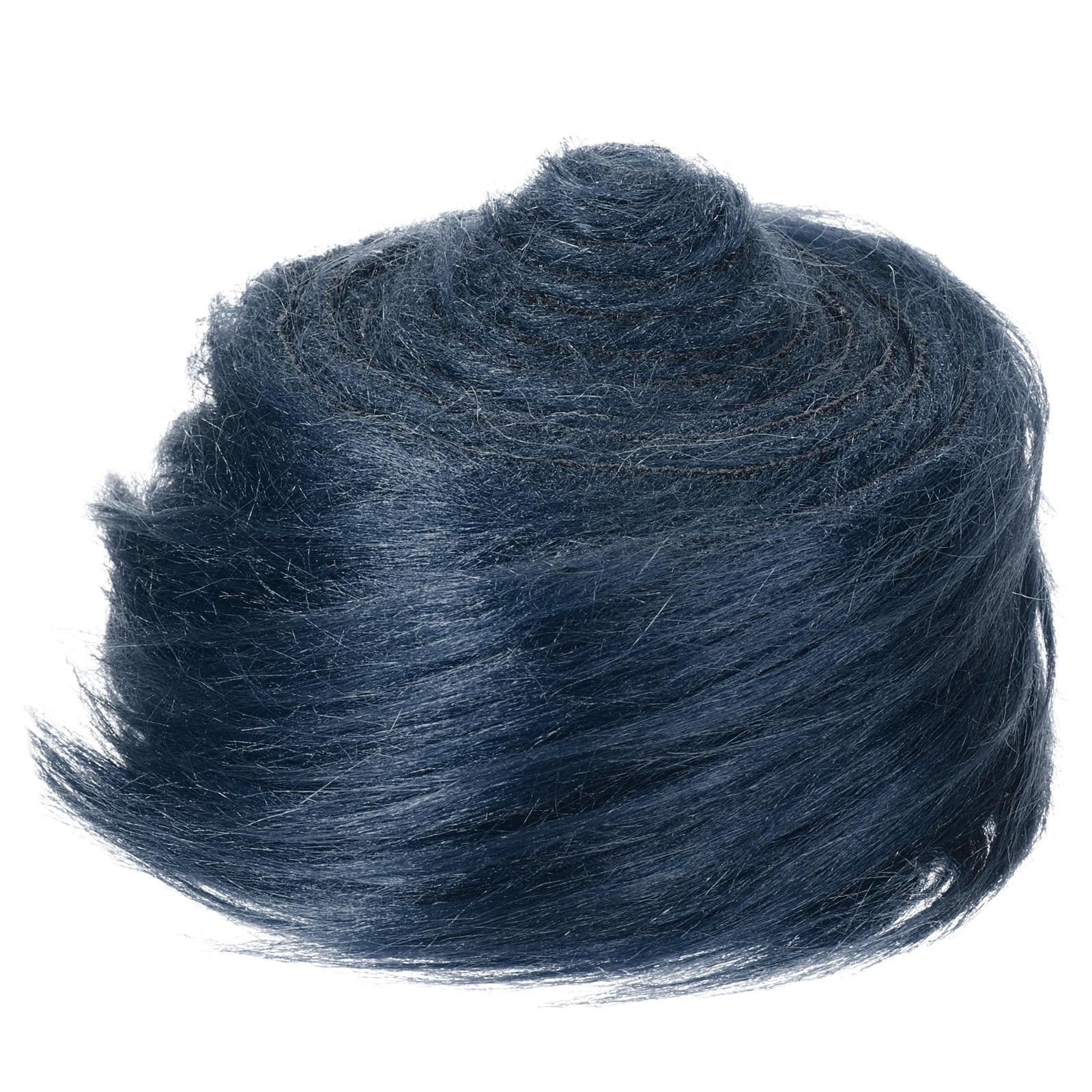 Uxcell Plush Faux Fur Fabric Precut Strips, 59" x 2" Fluffy Faux Fur Ribbon, Dark Blue