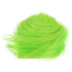 Uxcell Plush Faux Fur Fabric Precut Strips, 59" x 2" Fluffy Faux Fur Ribbon, Green