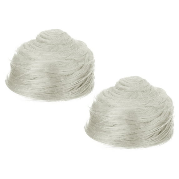 Uxcell Plush Faux Fur Fabric Precut Strips, 59" x 2" Fluffy Faux Fur Ribbon, Grey 2Pack