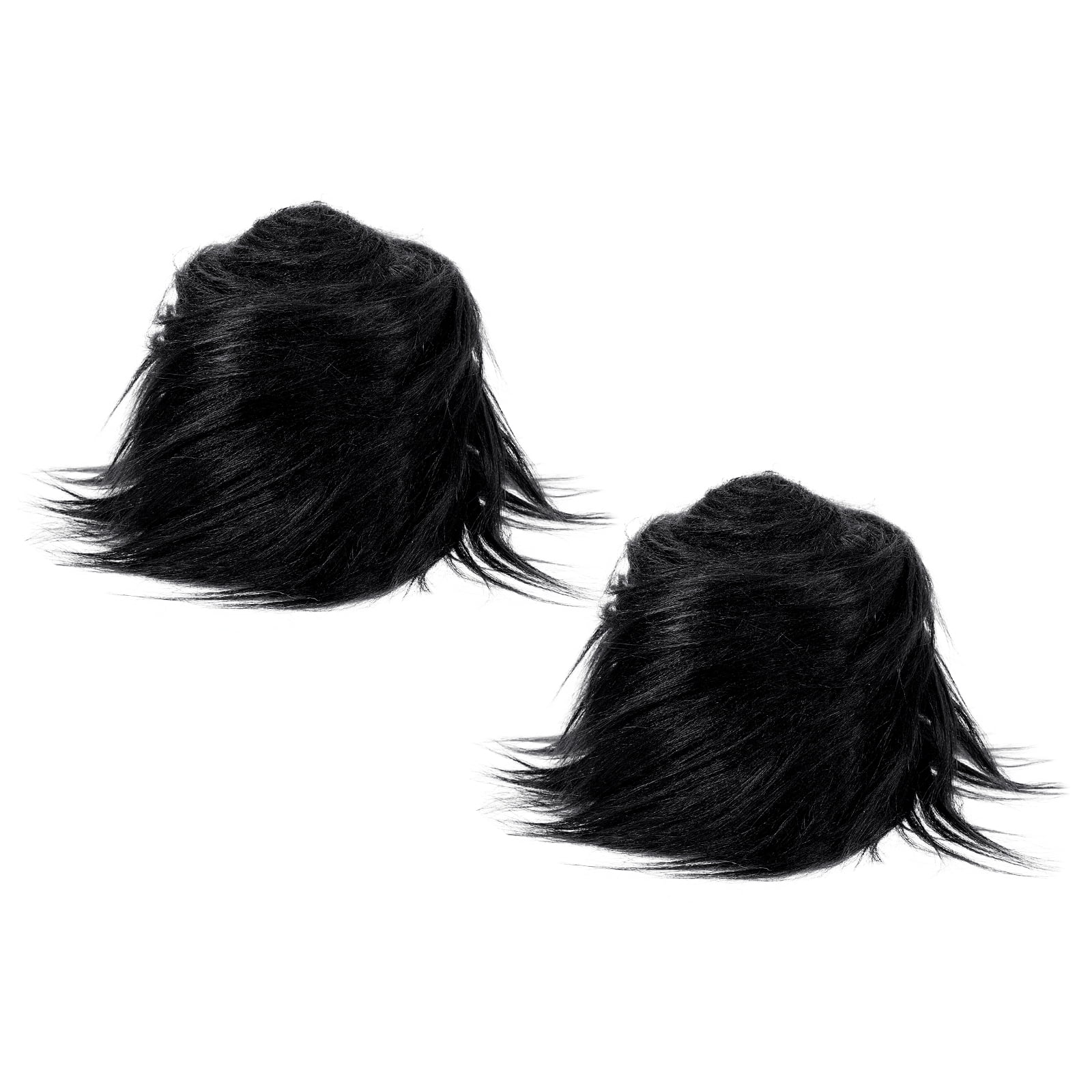 Uxcell Plush Faux Fur Fabric Precut Strips, 59" x 4" Fluffy Faux Fur Ribbon, Black 2Pack