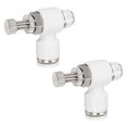 thumbnail image 2 of Uxcell 5-Pack 1/4" OD X 1/8" NPT Male Elbow 90° Push To Connect Fittings 2 of 6