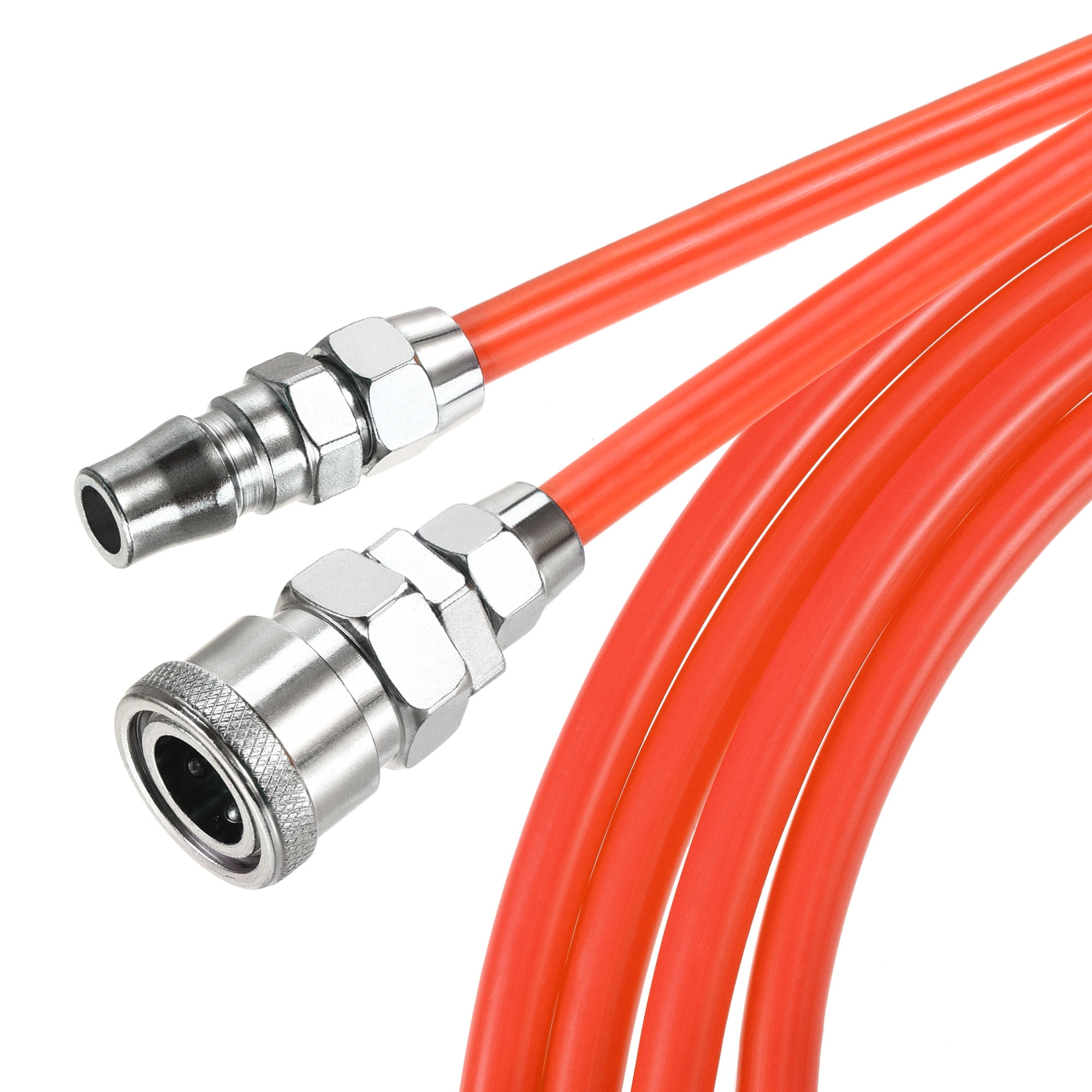 Uxcell Pneumatic Air Hose 8mm OD 5mm ID 10M Length Red with Quick Coupler