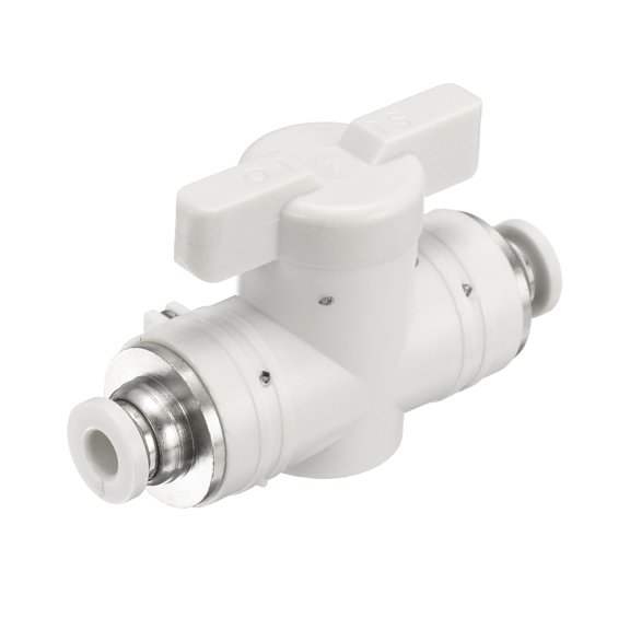 Uxcell Pneumatic BUC Push to Connect Fitting Ball Valve 4mm Tube OD Air Flow Control Valve Tube Fittings Straight Union Connect Adapter Air Quick Connect Air Hose Fitting