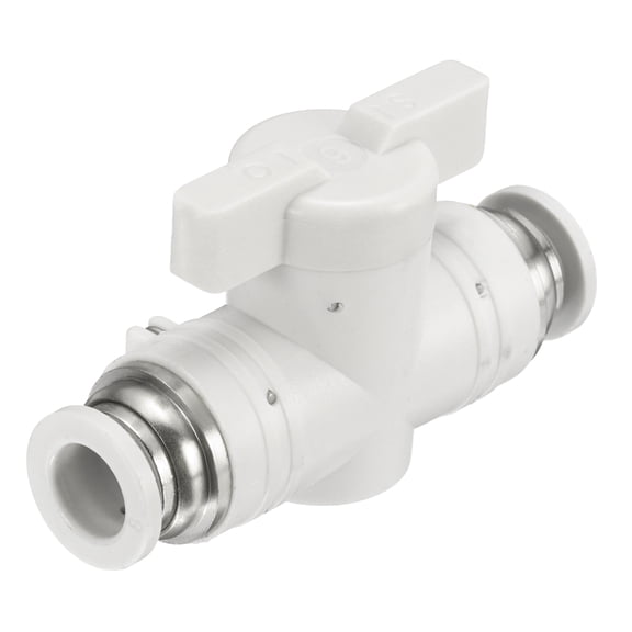 Uxcell Pneumatic BUC Push to Connect Fitting Ball Valve 8mm Tube OD Air Flow Control Valve Tube Fittings Straight Union Connect Adapter Air Quick Connect Air Hose Fitting