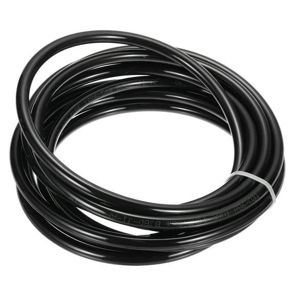 Uxcell Pneumatic Tubing  3/8" OD 16.4ft 10mm OD 6.5mm ID PU Air Line Pipe Tube,Black