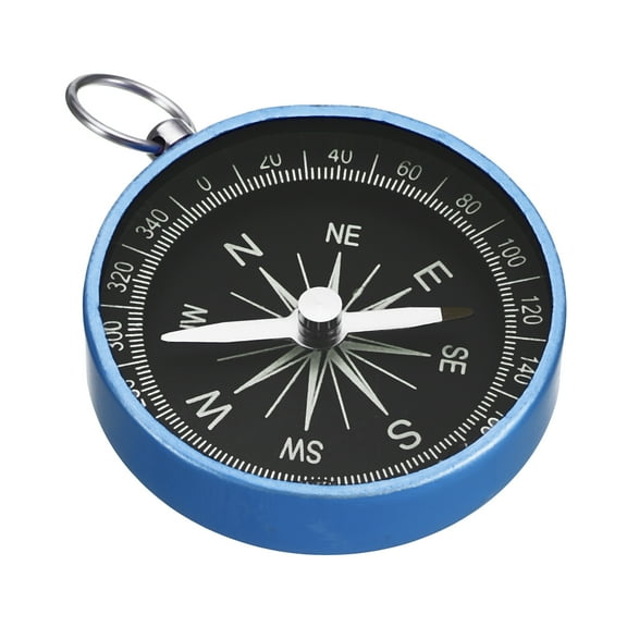 Uxcell Pocket Compass Survival Sports Navigation Compass with Key Ring Blue