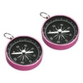 thumbnail image 1 of Uxcell Pocket Compass Survival Sports Navigation Compass with Key Ring Pink 2 Pack, 1 of 6