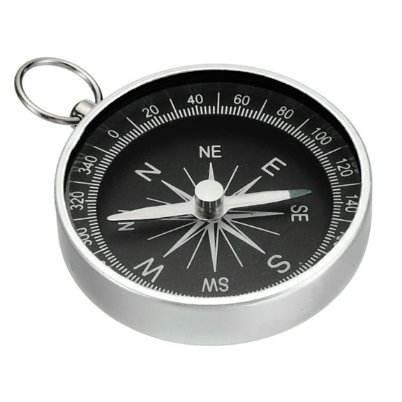 Uxcell Pocket Compass Survival Sports Navigation Compass with Key Ring White