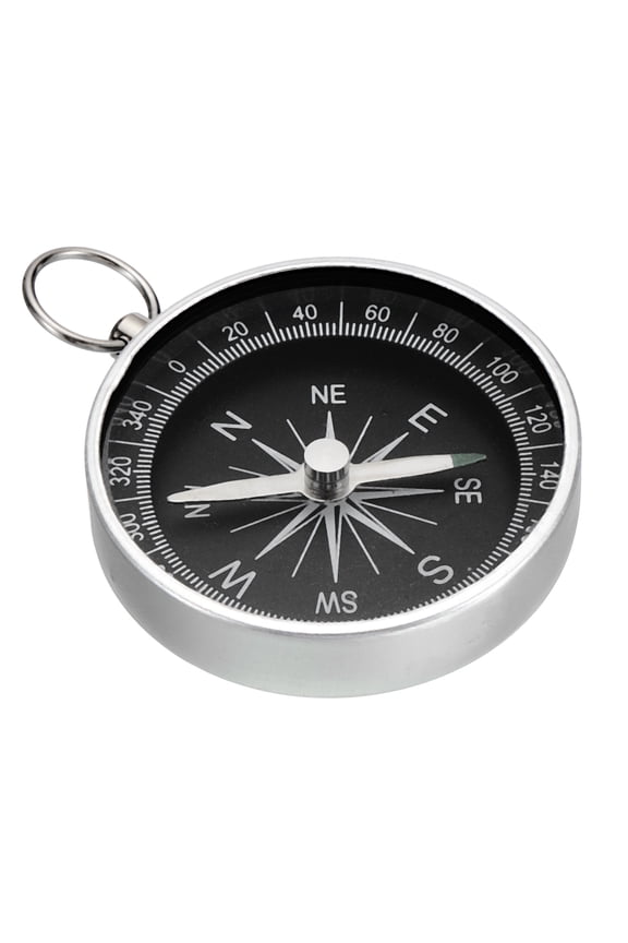 Pocket Compass Survival Sports Navigation Compass with Key Ring White