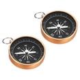 thumbnail image 1 of Uxcell Pocket Compass Survival Sports Navigation Compass with Key Ring Yellow 2 Pack, 1 of 6