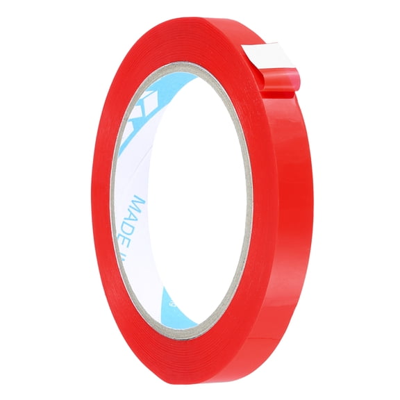 Uxcell Poly Bag Sealing Tape, 1/2" x 98.4 Yard Plastic Bag Sealer Tape Packaging Sealing for Shops Packaging Food Vegetable Meat Cake Bread Freezer Ice, Dark Red