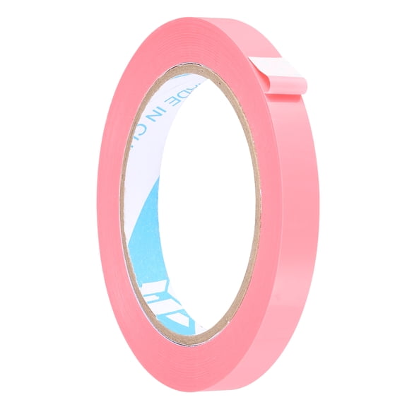 Uxcell Poly Bag Sealing Tape, 1/2" x 98.4 Yard Plastic Bag Sealer Tape Packaging Sealing for Shops Packaging Food Vegetable Meat Cake Bread Freezer Ice, Pink