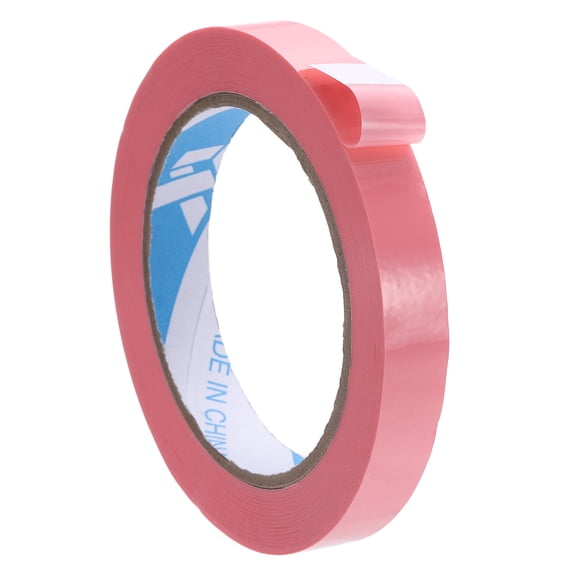 Uxcell Poly Bag Sealing Tape, 9/16" x 98.4 Yard Plastic Bag Sealer Tape Packaging Sealing for Shops Packaging Food Vegetable Meat Cake Bread Freezer Ice, Pink