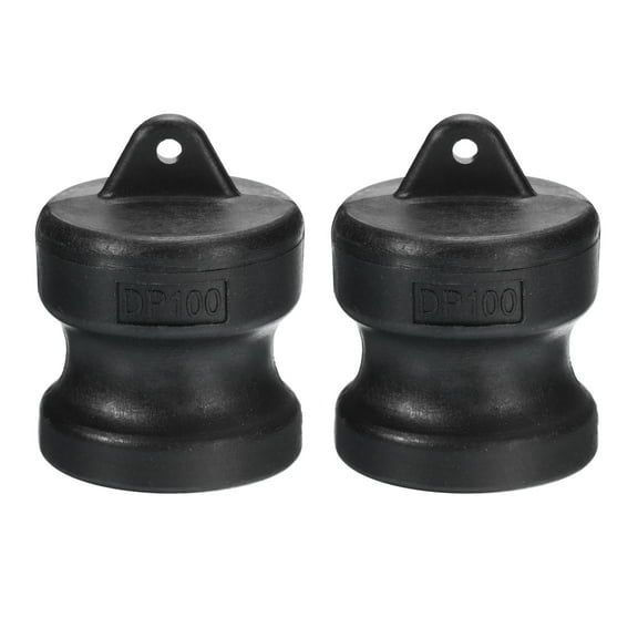 Uxcell Poly Cam lock Fittings, 1" Part DP Dust Plug Cam Groove Hose Fittings Polypropylene Cam lock Fitting, Black 2 Pcs