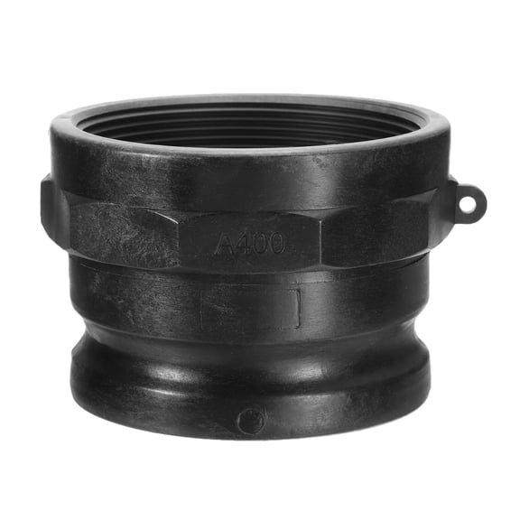 Uxcell Poly Cam lock Fittings, Part A 4" Male Adapter x 4" Female NPT Thread Cam Groove Hose Fittings, Black