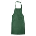 thumbnail image 1 of Uxcell Polyester 82cm x 68cm Kitchen Cooking Aprons Adjustable Bib Long Ties with 2 Pockets Green, 1 of 5