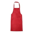 thumbnail image 1 of Uxcell Polyester 82cm x 68cm Kitchen Cooking Aprons Adjustable Bib Long Ties with 2 Pockets Red, 1 of 5