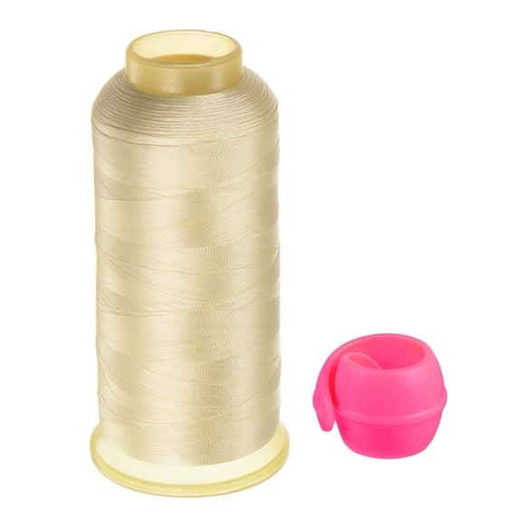 Uxcell Polyester Embroidery Thread and Thread Spools Savers Kit, Khaki Pink