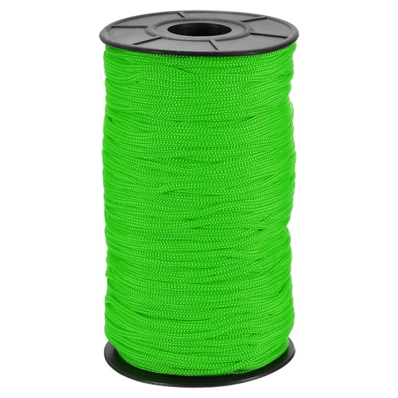 Uxcell Polyester Macrame Cord, 3mm x 131 Yards Polypropylene Crochet Braided Rope Macrame Yarn for Wall Hangings Bag Craft Knitting, Green