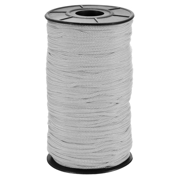 Uxcell Polyester Macrame Cord, 3mm x 131 Yards Polypropylene Crochet Braided Rope Macrame Yarn for Wall Hangings Bag Craft Knitting, Light Gray