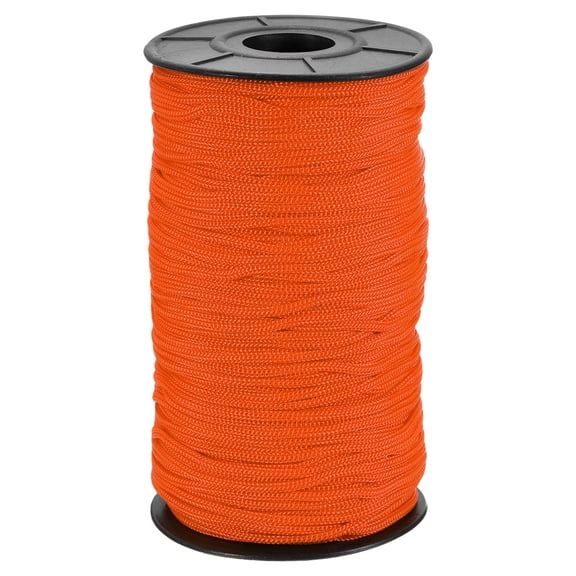 Uxcell Polyester Macrame Cord, 3mm x 131 Yards Polypropylene Crochet Braided Rope Macrame Yarn for Wall Hangings Bag Craft Knitting, Light Red