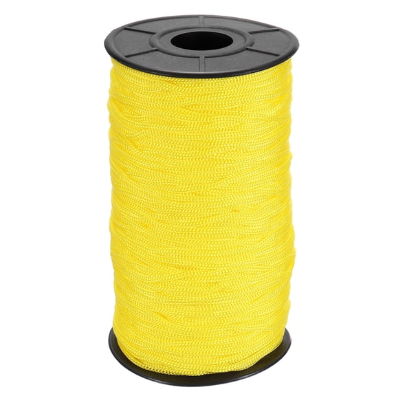 Uxcell Polyester Macrame Cord, 3mm x 131 Yards Polypropylene Crochet Braided Rope Macrame Yarn for Wall Hangings Bag Craft Knitting, Orange